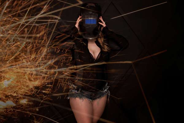 Sizzling in Steel: A Welder's Boudoir