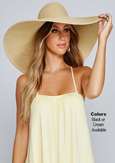 Black or Cream Floppy Hat