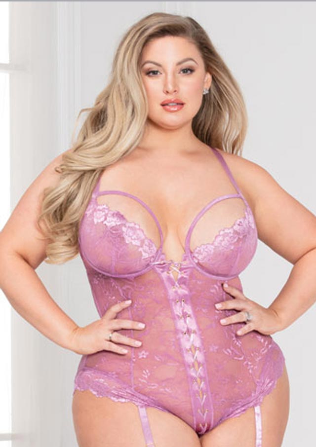Pink Lace Bodysuit