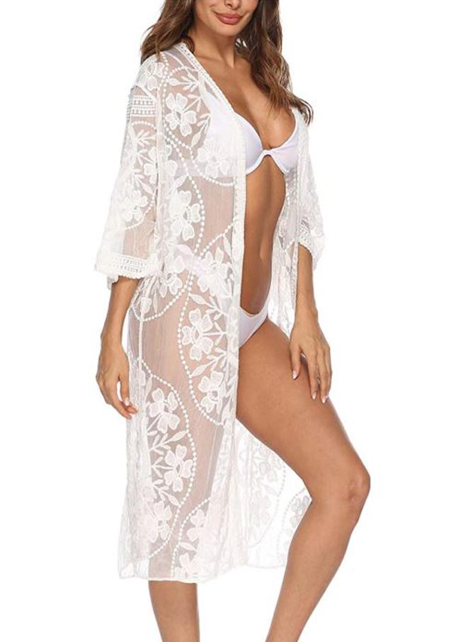 White Lace Robe