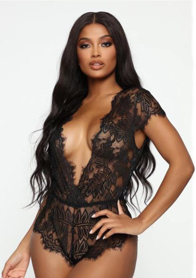 Black Lace Romper