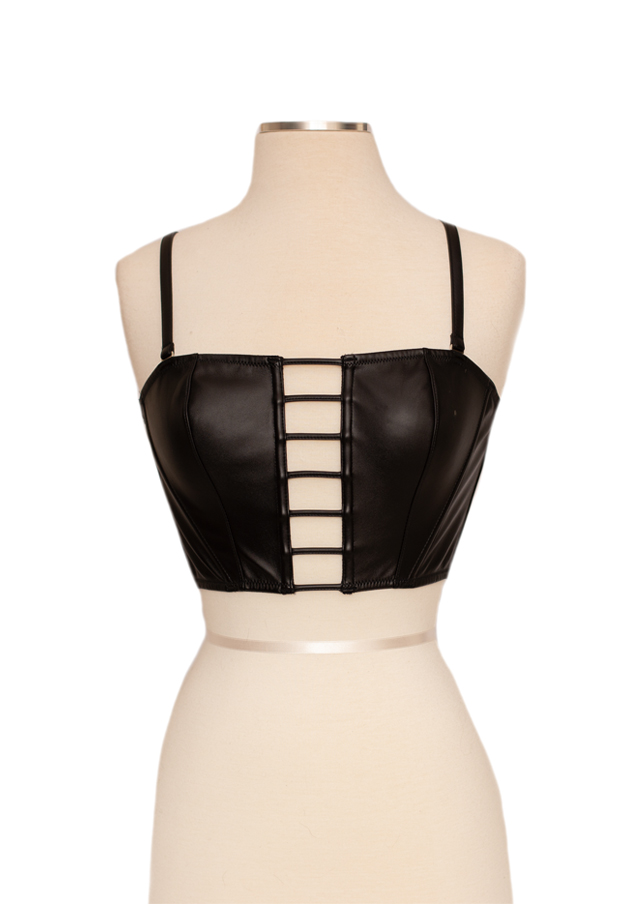Black Leather Bralette