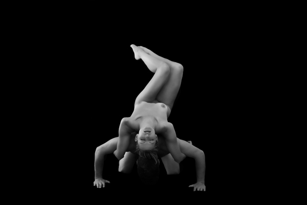 Exquisite Duo: Couples Fine Art Nude Yoga Boudoir Photoshoot