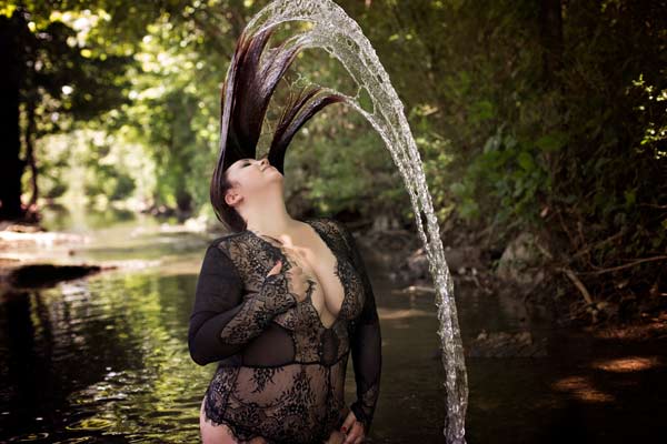 Fun Boudoir Photos in the Water
